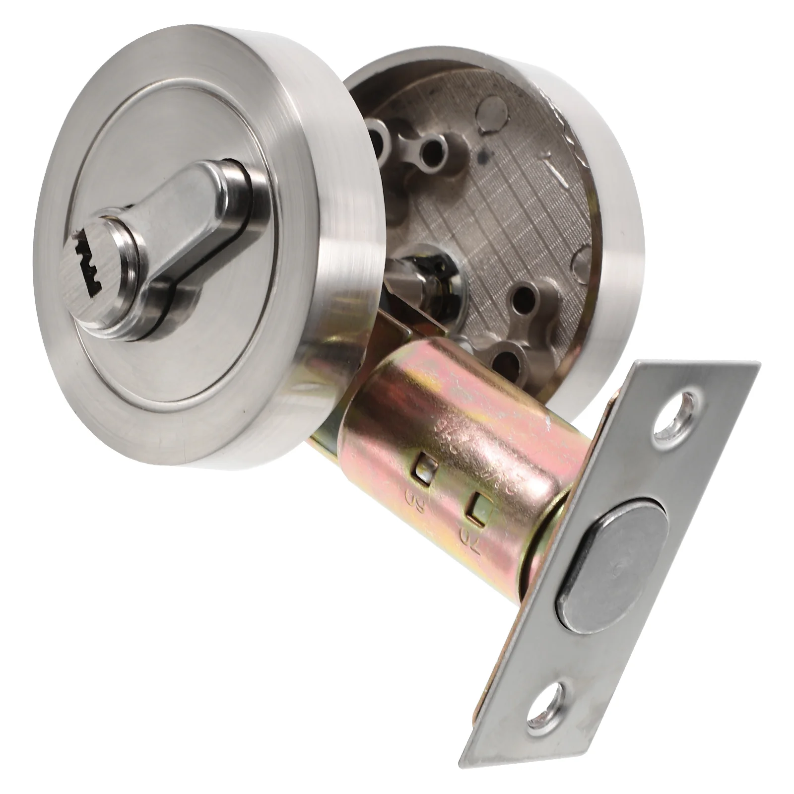 Door Lock Dead Bolt Locks for Doors inside Deadbolt Hidden with Knob Knobs Exterior Cylinder