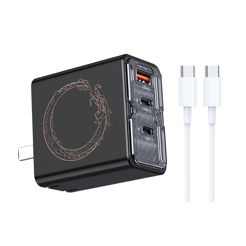 نوبيا-شاحن نيتريد الديوتيريوم السحري الأصلي ، كابل من النوع سي لنوبيا Z50 ، ذروة 80 واط ، نسخة التنين ، شو ، أصلي