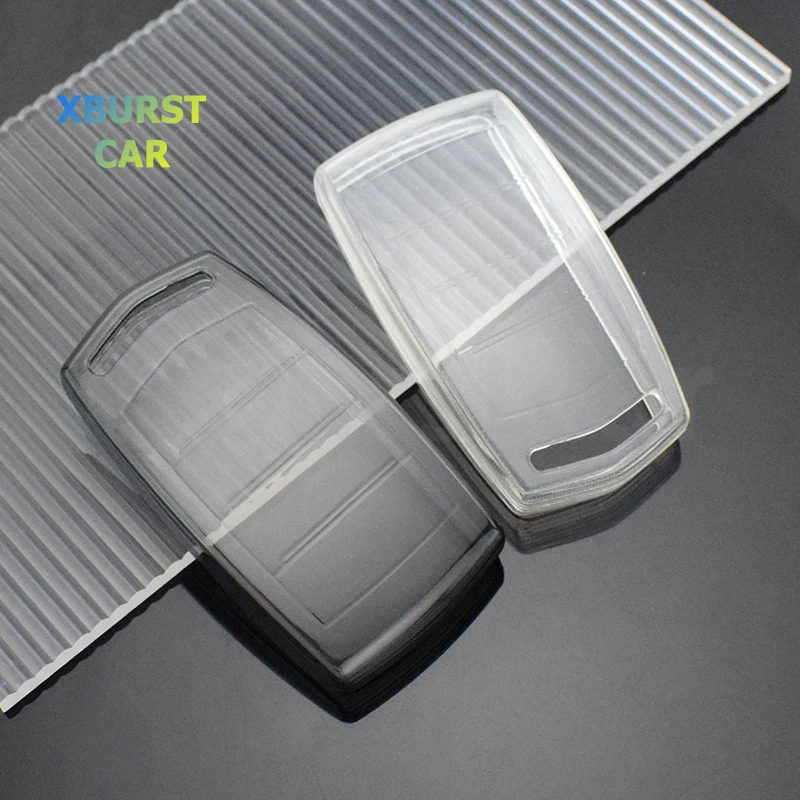 Transparent TPU Car Key Case Cover Auto Shell Fob Holder For Hyundai Genesis G70 G80 G90 2017-2020 Protector Accessories