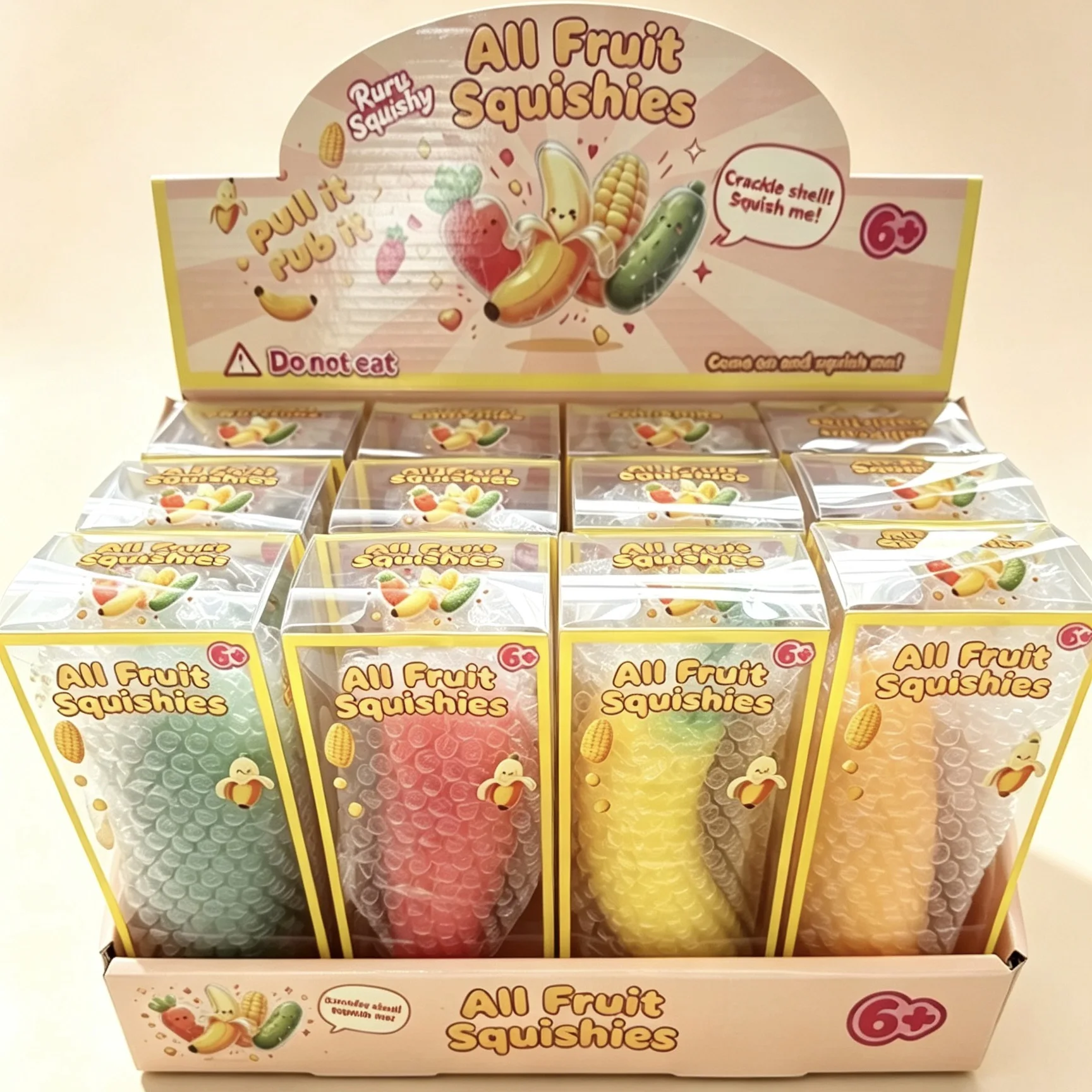 Stress Relief Squishy Toy Simulation Vegetables Corn Carrot Crunchy Slow Rising Bestseller Decompression Toys for Kids Adults