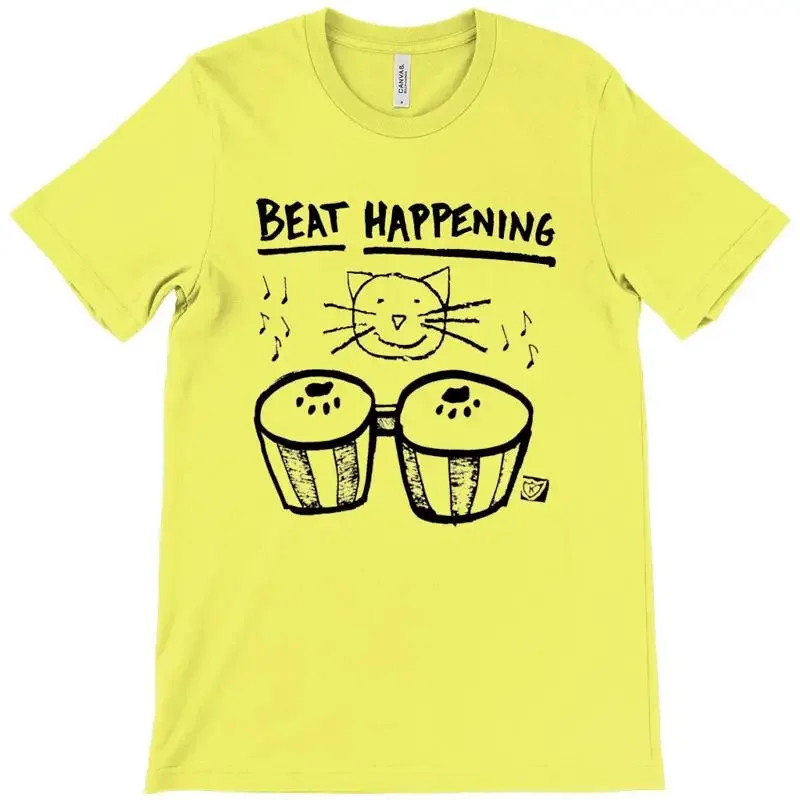Beat Happening Cat Bongos 1987 Yellow T Shirt K Records Indie