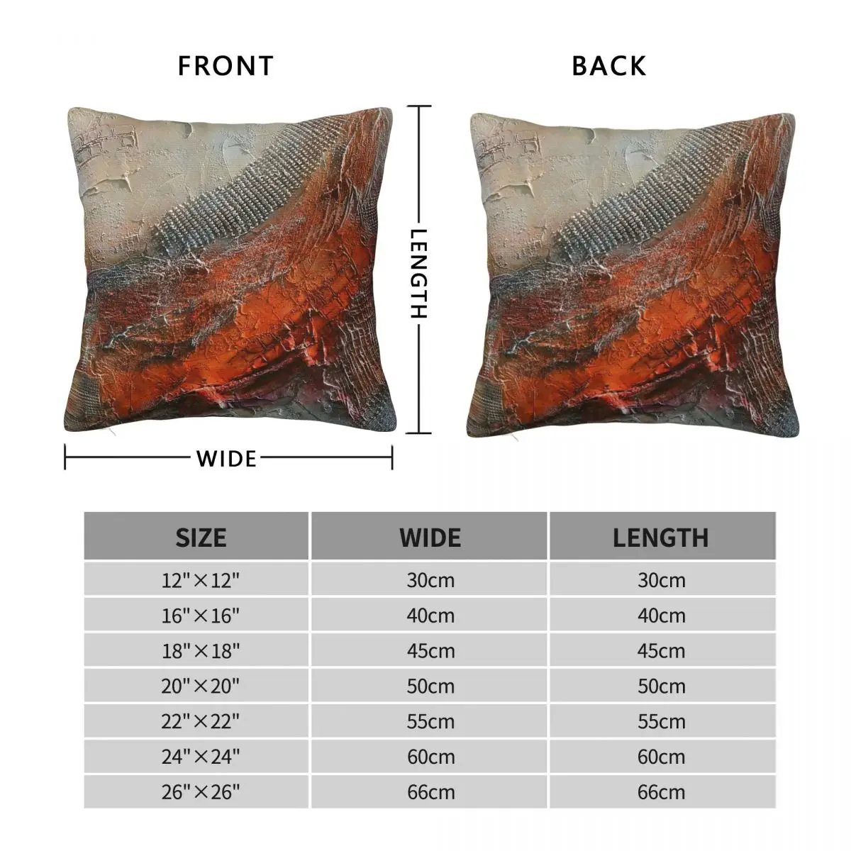 Abstract Rust Grey Art Pillowcase Polyester Linen Velvet Creative Zip Decor Throw Pillow Case Car Cushion Case 18