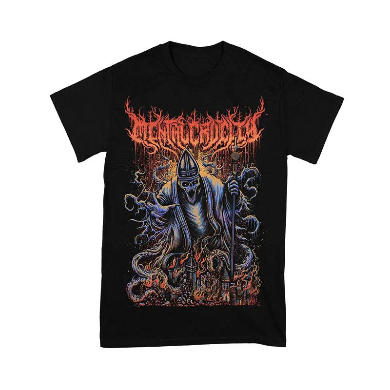 

Mental Cruelty Band Black Gold Dark Rock Series American Trendy Brand Cool Music Men's Short-sleeved T-shirts