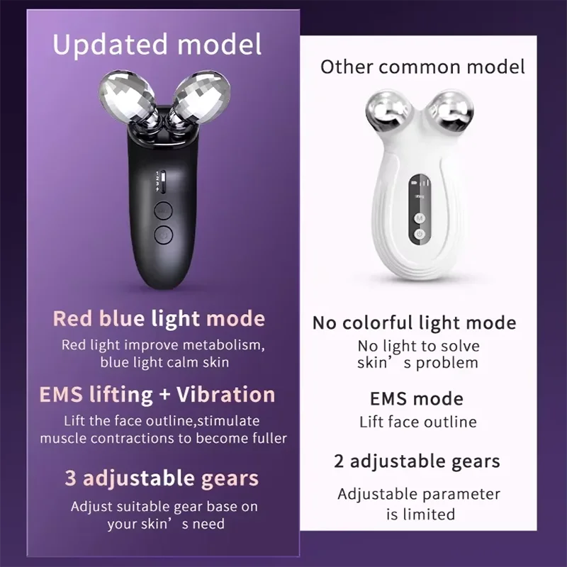 KAKUSAN فاخر صغير مكركرنت الأسطوانة مدلك الرعاية المنزلية EMS جهاز تنغيم الوجه لتجديد شباب الجلد شد الوجه
