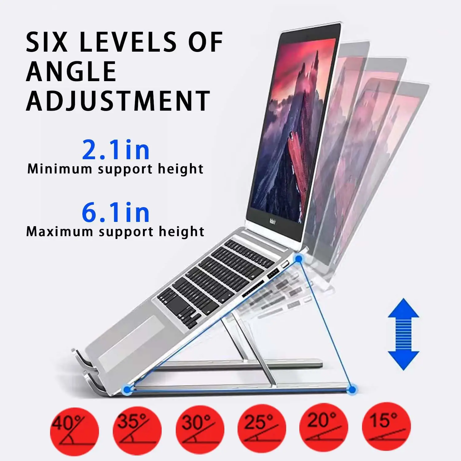 Aluminum Alloy Laptop Holder Stand Adjustable Foldable Portable for Notebook Computer Bracket Lifting Cooling Holder Non-slip