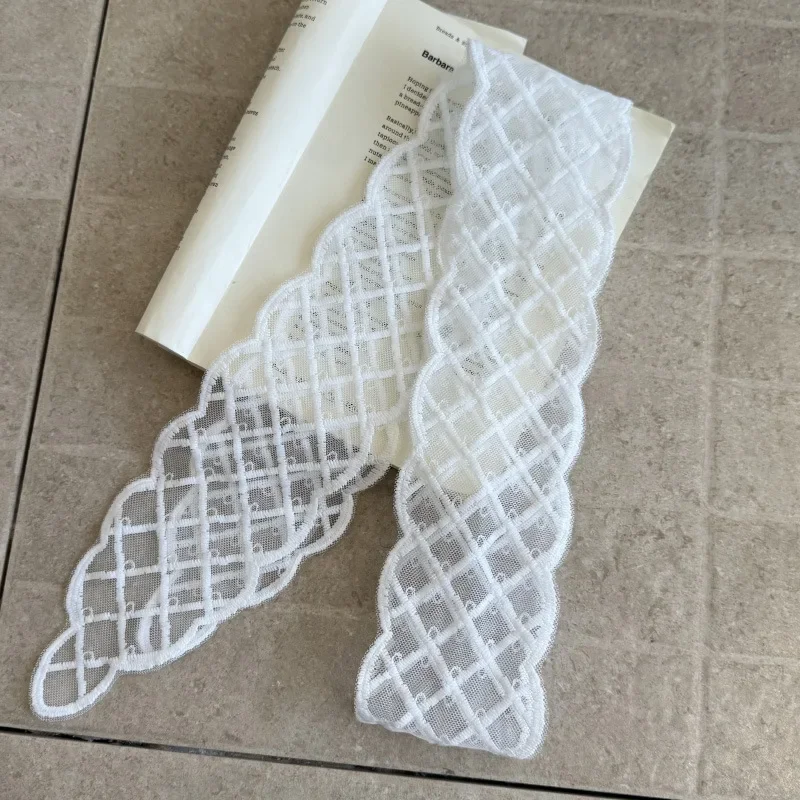 Lace Hair Band Versatile Bohemian Hair Scrunchie Scarf Ribbons for Women Sweet Floral Ribbon Waist Belt Boho Chic Decor Necktie