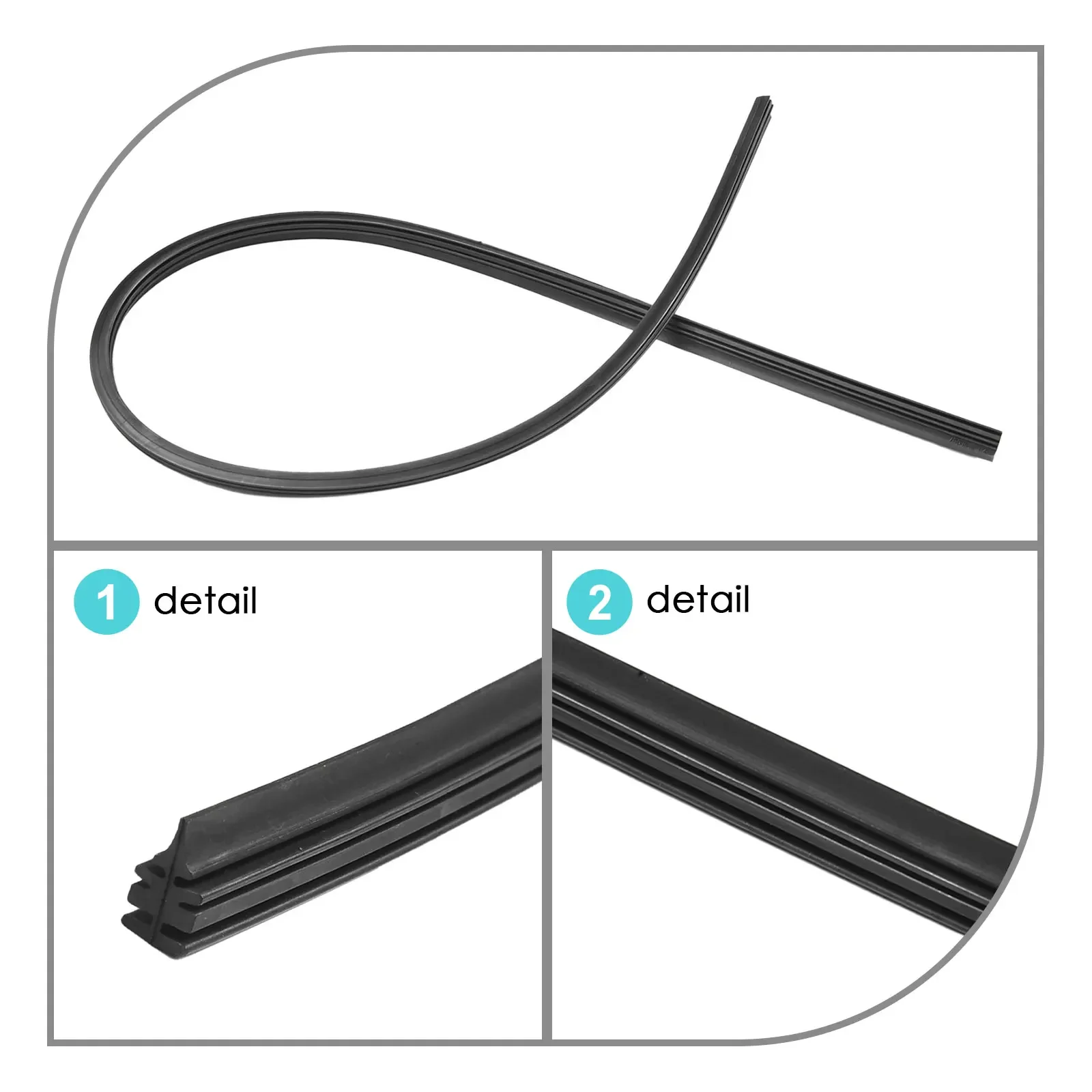 Rubber & Silicone Wiper Blade Refill Strip Vehicle 28\