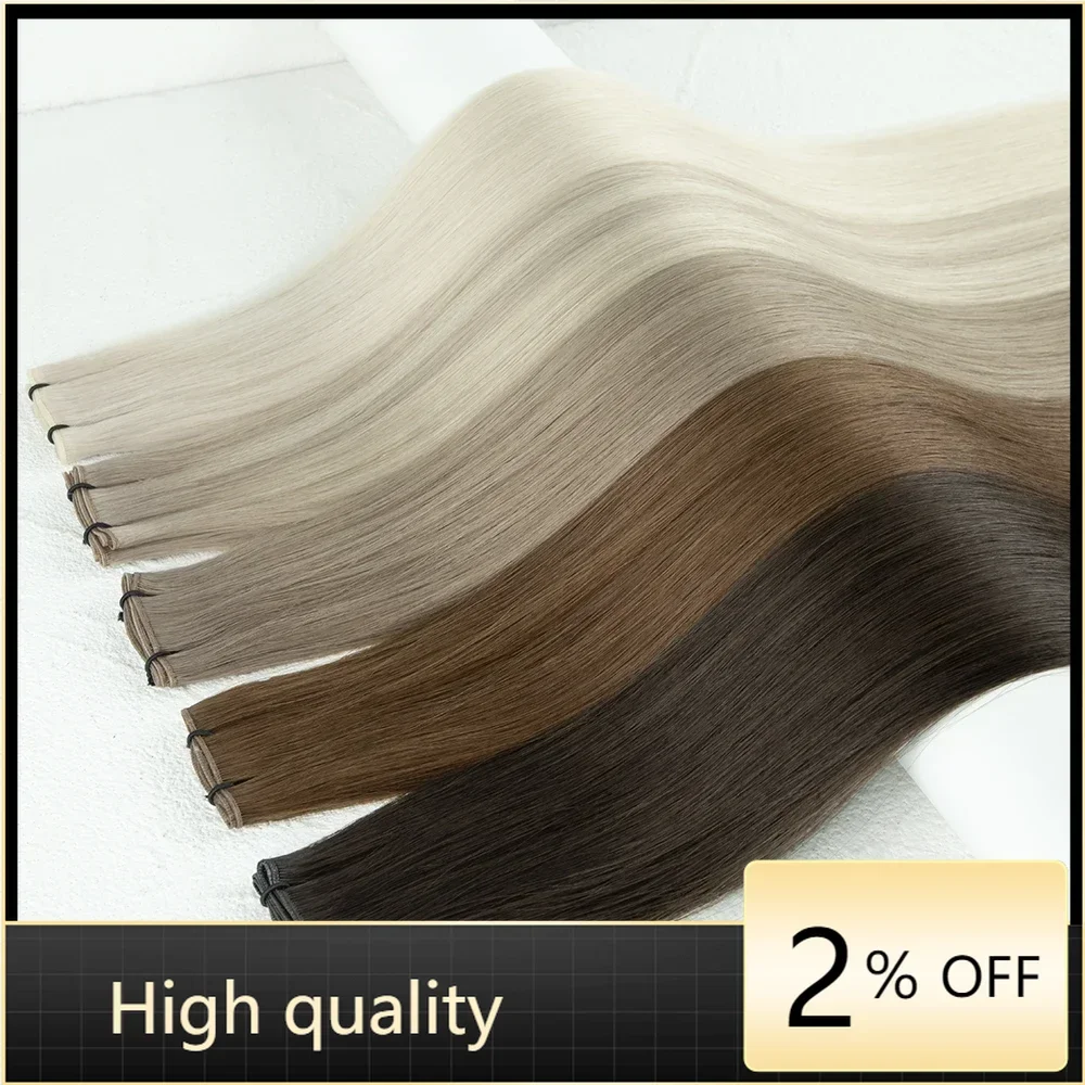 LeShine New Design Genius Weft Hair Raw 100% Cuticle Aligned Human Hair Extensions 10a Grade Brazilian Hair