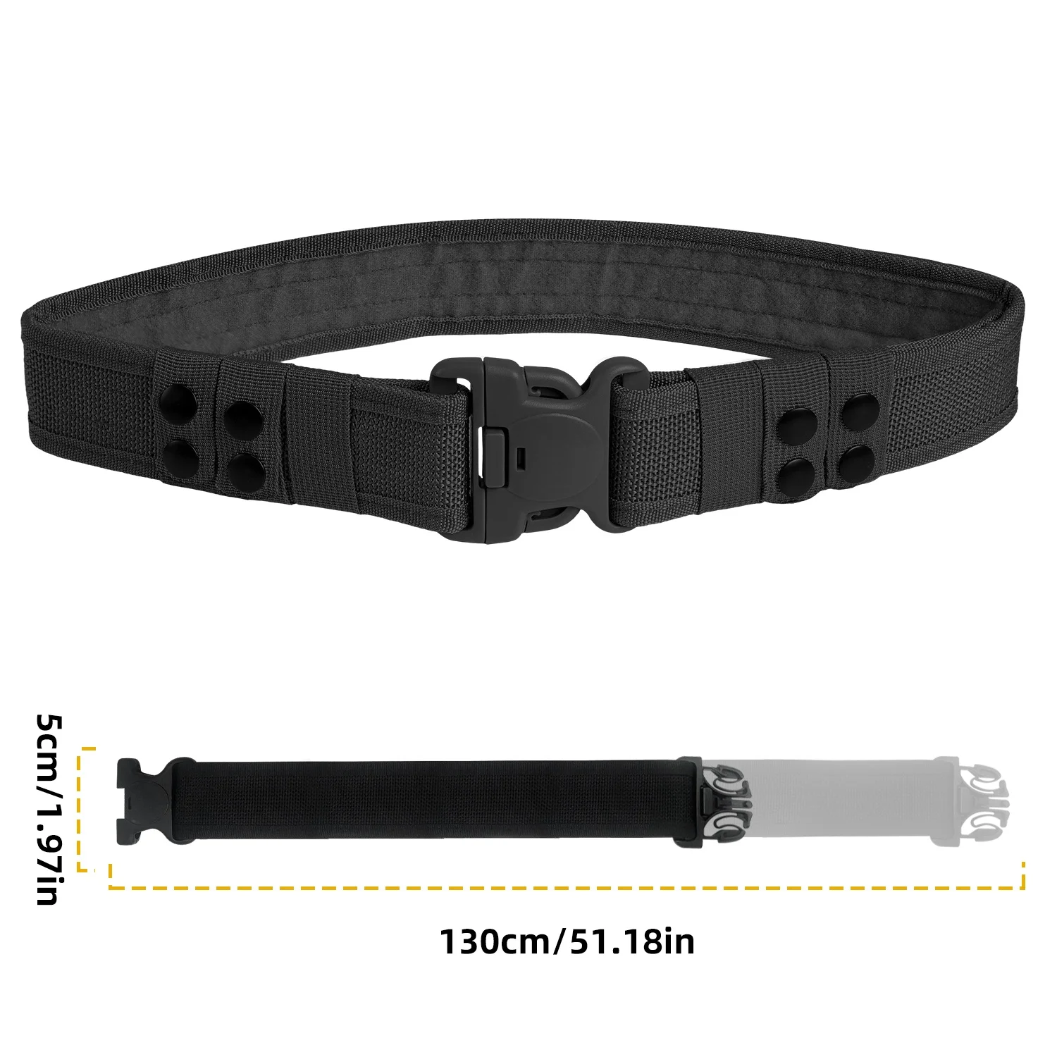 BOOIU Velcro Tactical Outdoor Hiking Multi-Function Buckle Belt for Sports and Military Training Buckle Belt