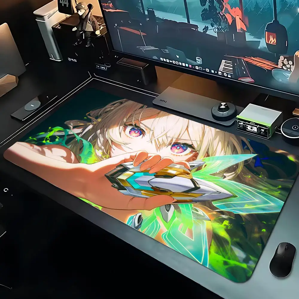 Honkai Star Rail Firefly Mouse Pad Large Playmat Gaming Customized Mat XXL Size Gamer Office Mousepad Logo Desk Mat