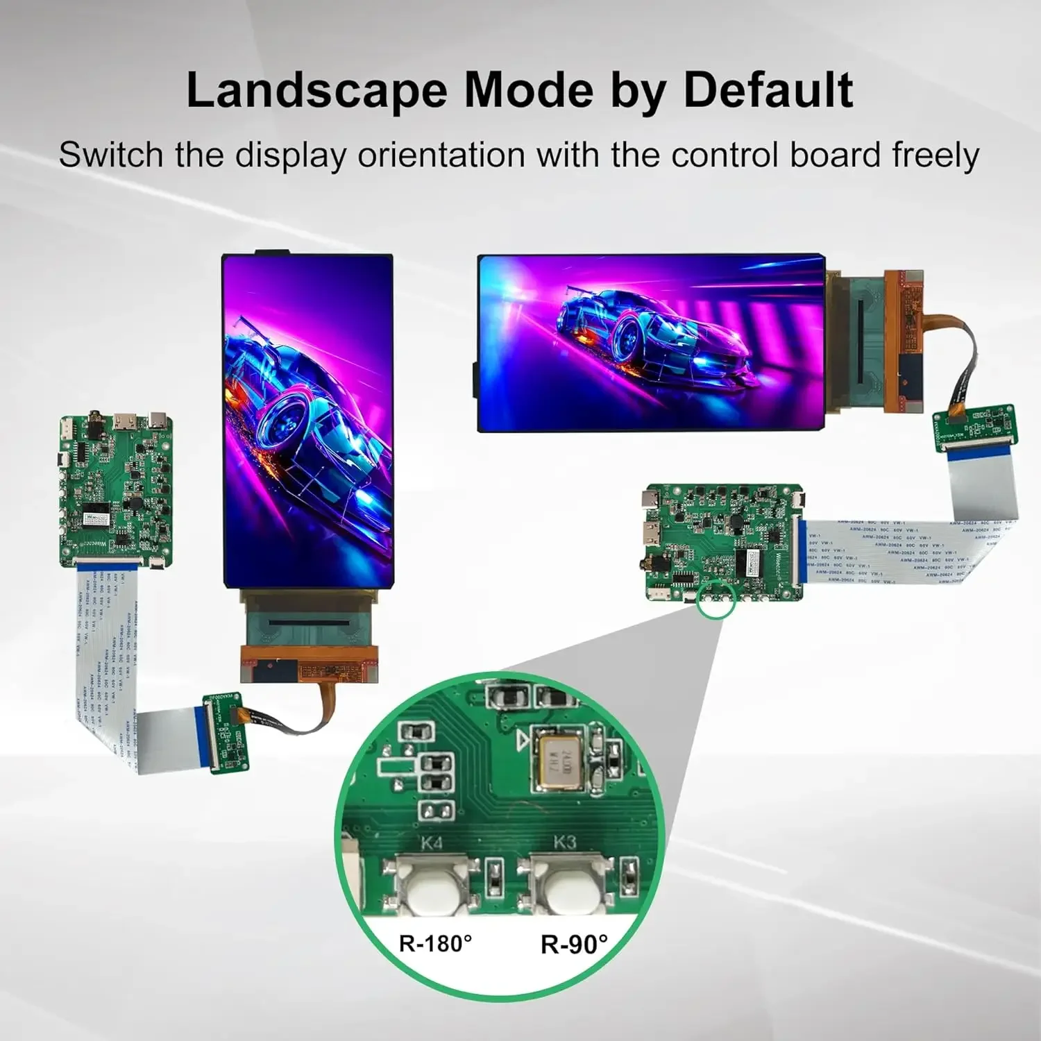 Wisecoco 6 pouces OLED affichage Flexible 2K 2880x1440 AMOLED écran pliable paysage pour Raspberry Pi Macbook PC KIT de bricolage