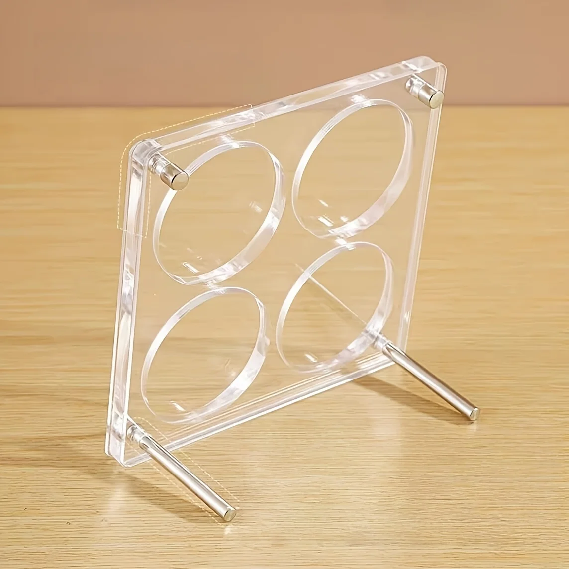 حامل عرض شارة أكريليك لحافظة عرض شفافة مقاس 58 مم مع أنماط متعددة سميكة ومقاومة للغبار لمجموعة الرسوم المتحركة #4