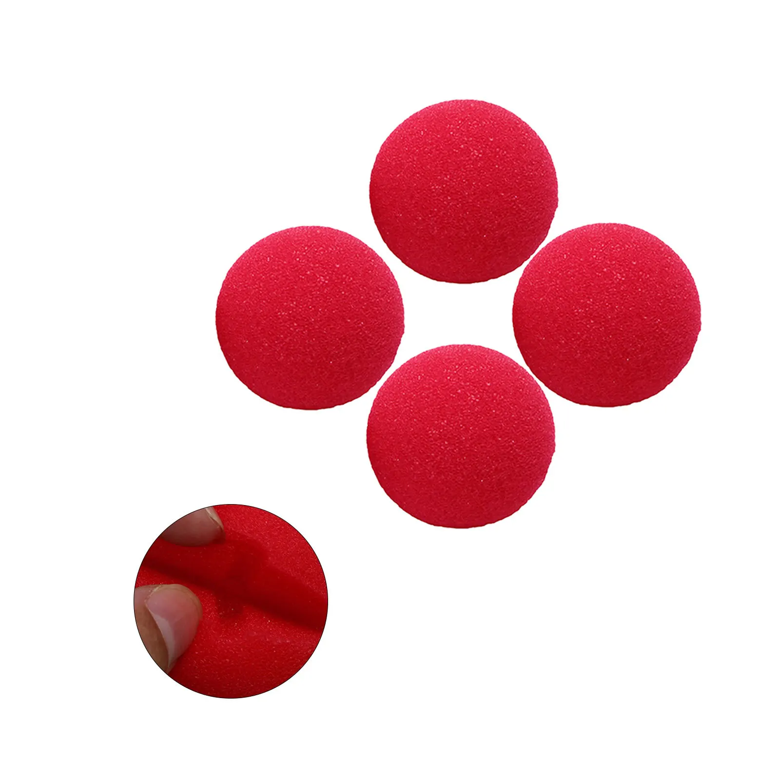 

40Pcs Red Clown Nose Sponge Ball 50MM Classic Party Decor for Masquerade Cosplay Performance Prop Xmas Accessory