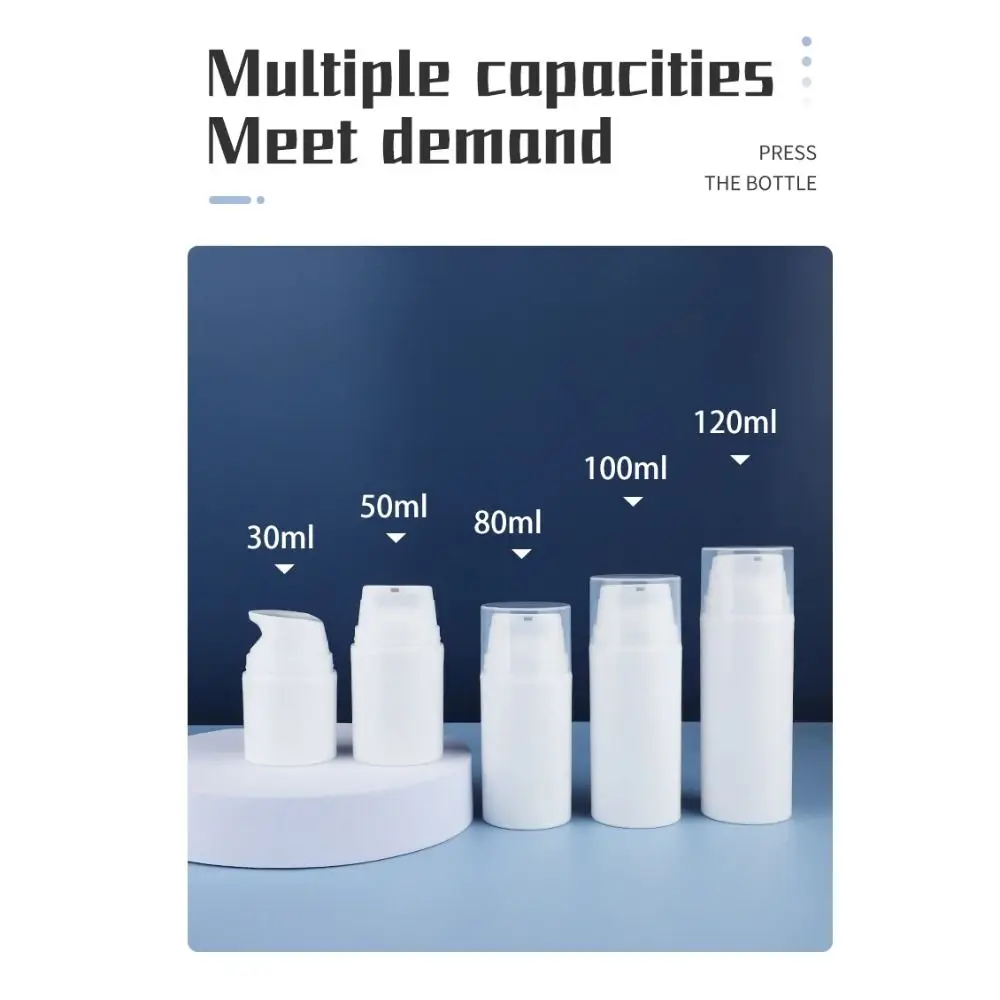30/50/80/100/120/150 مللي زجاجة مستحضرات التجميل الفارغة إعادة الملء البلاستيك غسول زجاجة فارغة منتجات العناية بالبشرة الحاويات الأبيض #5