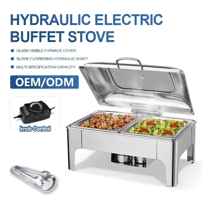 9L Stainless Steel Chafing Dish Set Food Warmer Buffet Catering Equipment Hotel Restaurant Supplies Hot Pot Serving Tray