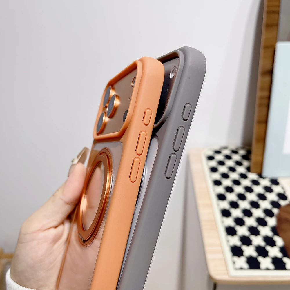 فاخر لـ Magsafe مع 360 ° حافظة هاتف بحامل معدني دوار لهاتف آيفون 17 17 برو آيفون 17 برو ماكس 17 برو ماكس غطاء ممتص للصدمات المغناطيسي #5
