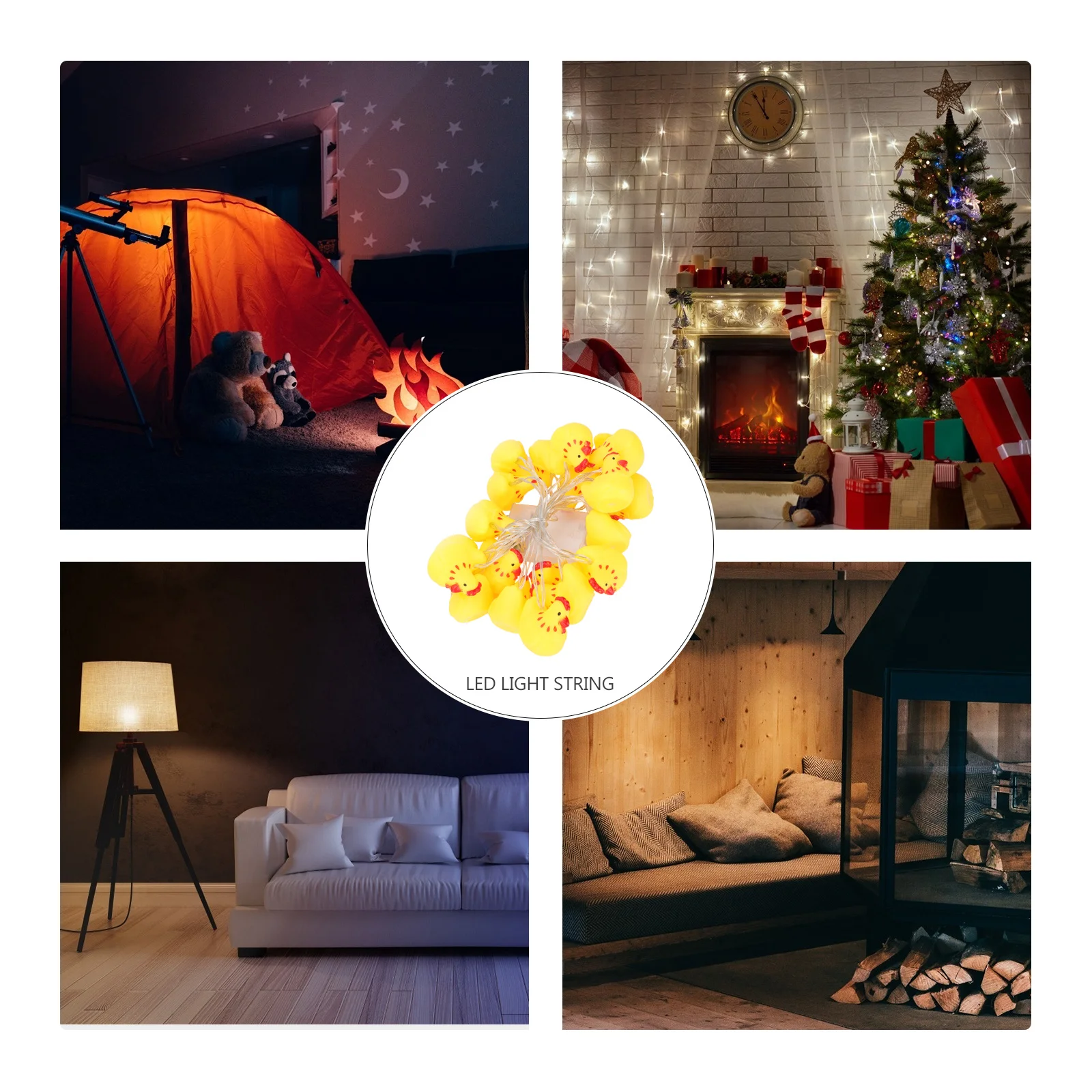 

1Set LED Fire Turkey Lamp String Creative Holiday Decor for Window Garden Balcony Furniture Thanksgiving Christmas Fall Event