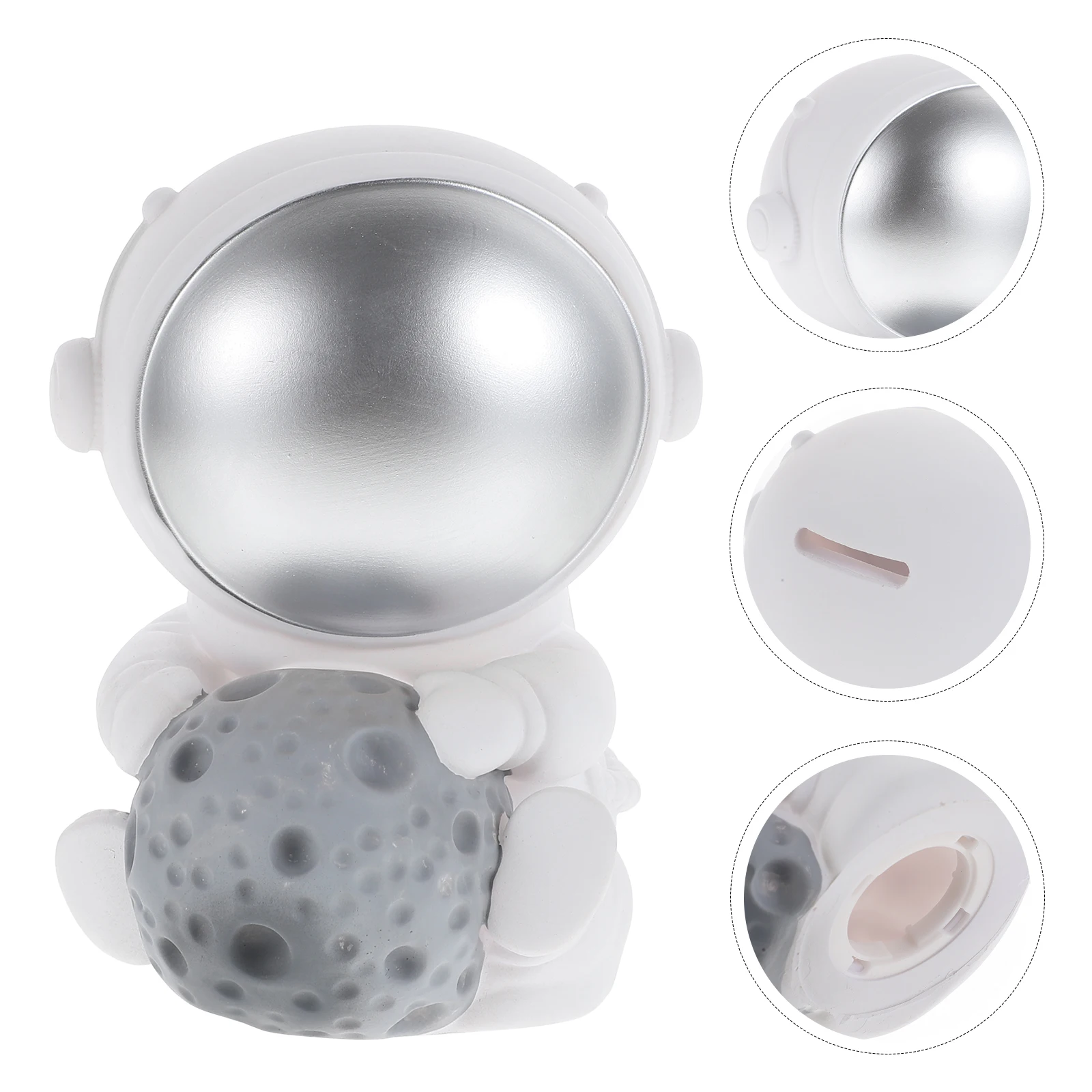 宇宙飛行士の形をした貯金箱大容量プレミアム素材かわいい貯金箱子供用装飾貯金箱デスクトップ