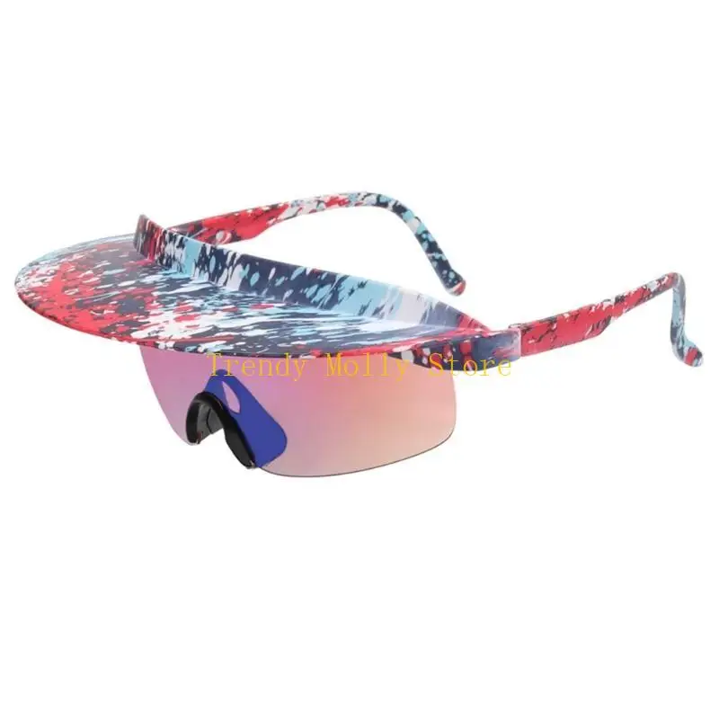 

N5KB AntiUVRays Biking Sunglasses Adult Visors Brim Sunglasses Outdoor Activity Gear
