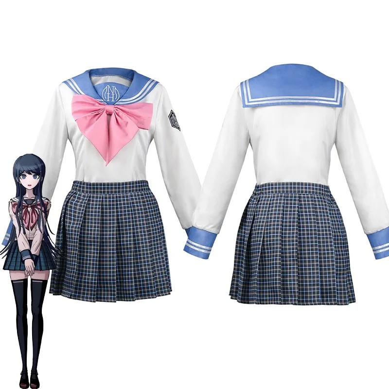 DanganRonpa Sayaka Maizono аниме косплей костюм школьная форма JK наряды для девочек аксессуары для одежды карнавальное праздничное платье