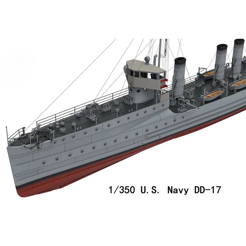 1/350 USS スミス DD-17 駆逐艦モデルキット DIY 高精度組み立て軍艦キット軍事セーリングコレクション静的船モデル