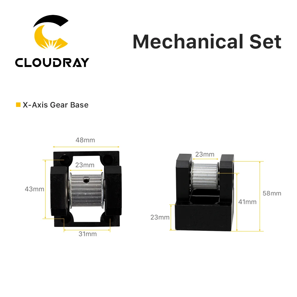 Cloudray LC Gear Base Set Machine Mechanical Parts Guide Rail Set for Co2 Laser Engraving Cutting Machine