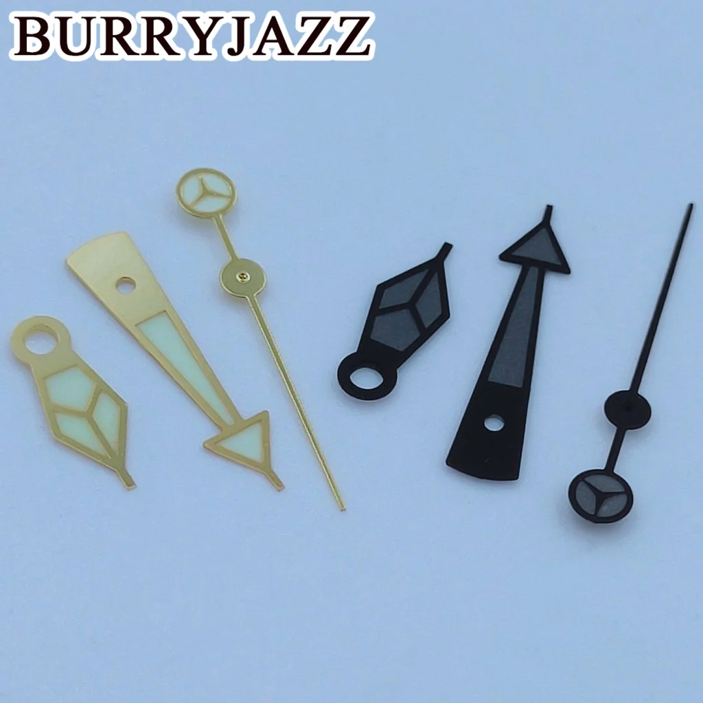 BURRYJAZZ NH35 NH36 NH38 7S26 7S36 4R35 4R36 Watch Hands Black Silver Gold Rose Gold Hands Green Luminous
