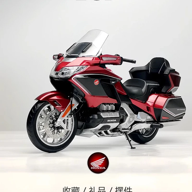 LCD car model 1/12 Honda Golden Wing GL1800 Cruise Edition Simulation Alloy Motorcycle Model room disply boy collection gift