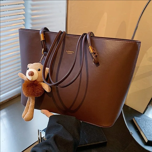 

Women's high-quality soft leather handbag, new multi-functional commuter tote bag, large-capacity shoulder bag underarm bag