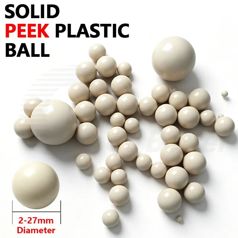 Image of Massive PEEK-Kugeln Ø2-27mm Polyetheretherketon Kunststoffkugeln Präzisionslagerkugeln Hochtemperaturbeständig Selbstschmierend
