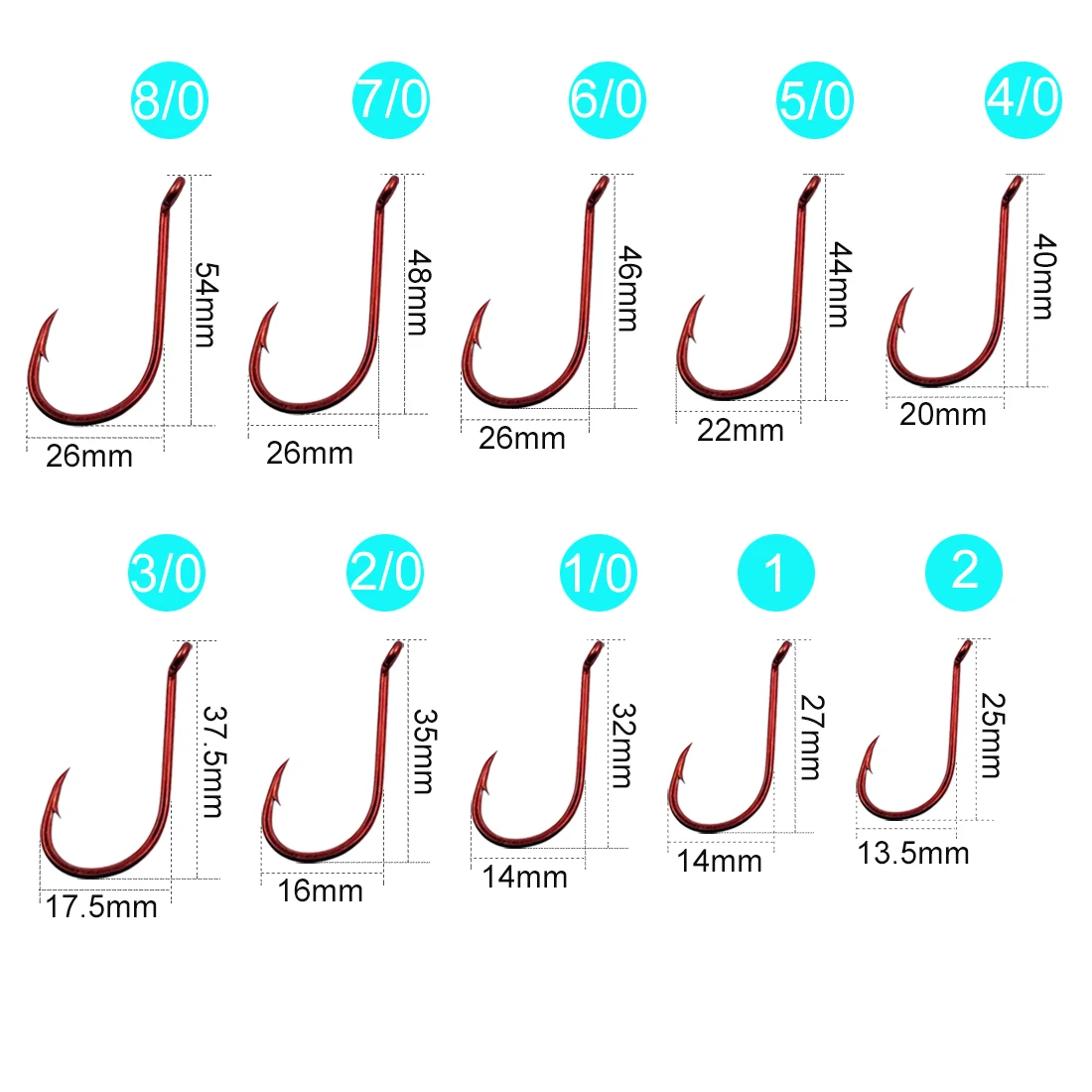 50-1000PCS Fishing Octopus Hooks,High-carbon steel offset Fishing Hook Bass Trout Fishhooks Freshwater Fishing Tackle