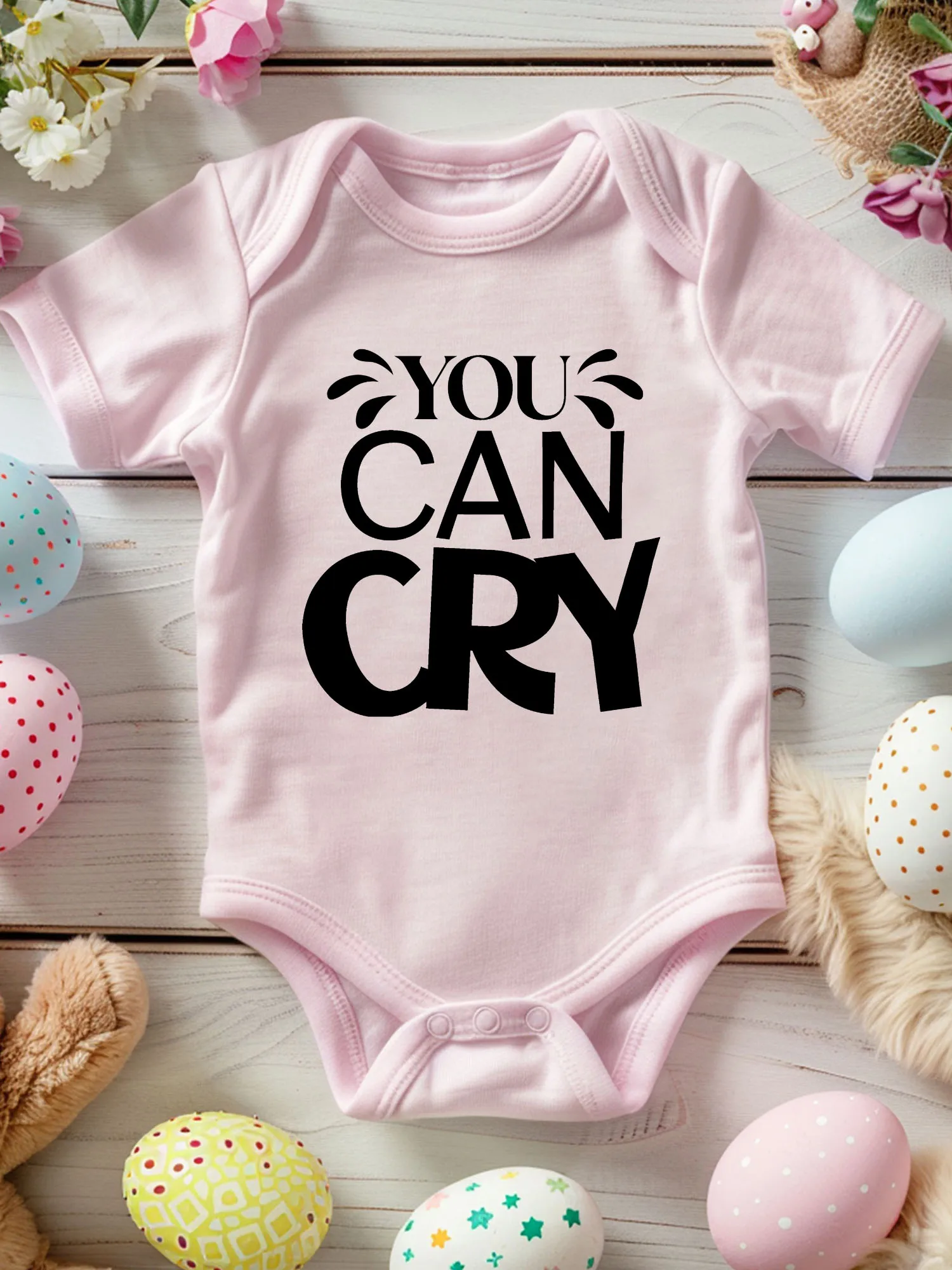 

Детский комбинезон-слип унисекс You Can Cry, 100% хлопок, мягкий, всесезонный, розовый, 190 г/м²