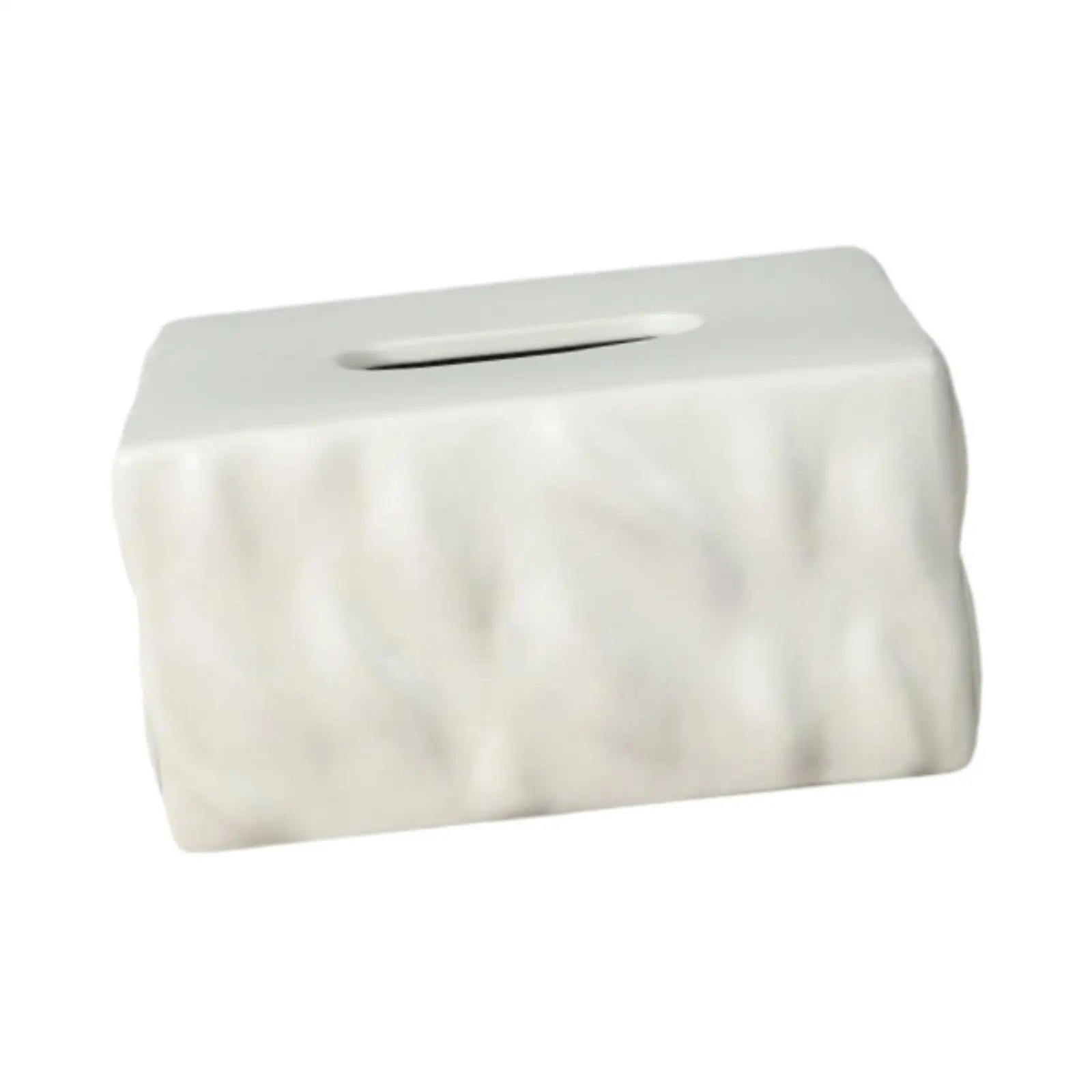 

Rectangle Tissue Dispenser Facial Tissue Case Tissue Container Holder for Bedroom Tabletop Restaurant Night Stands Parlors