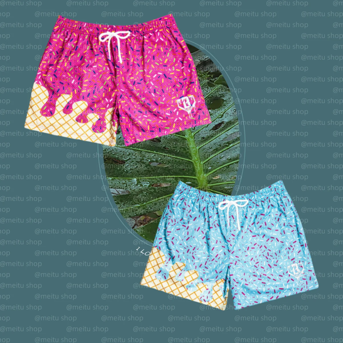 

2025 New Summer Beach Surfing Men's Children's Summer Breathable Mesh Quick Drying Jogging Beach Shorts Motorcycle Quick Drying