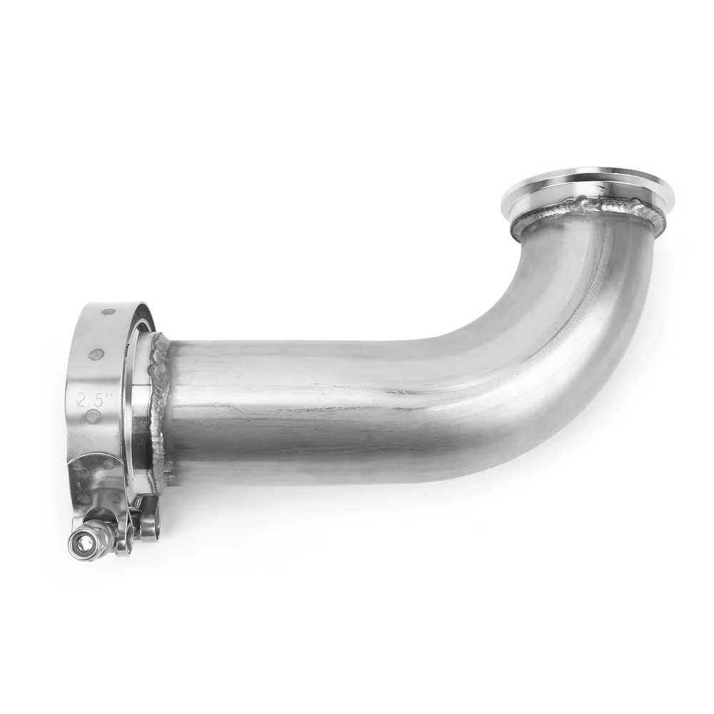 Brida de banda en V de acero inoxidable de 2,5 "y 63mm, abrazadera Turbo de tubo de escape Universal de 90 grados para Garrett