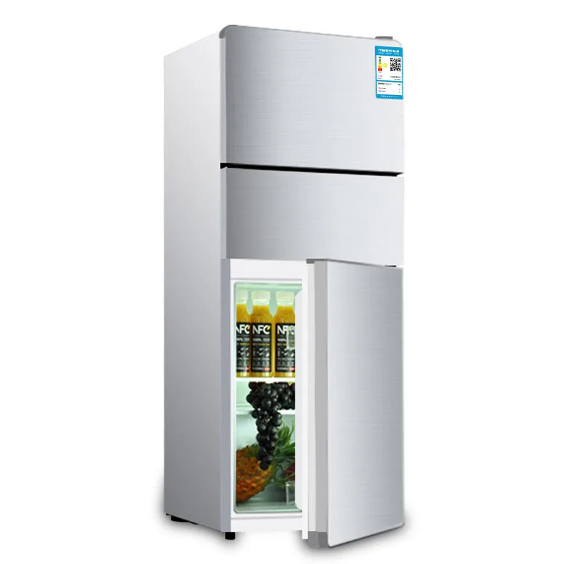 138L Mini Refrigerator Three Door Mini Household Refrigerator Silent Refrigeration Refrigerator