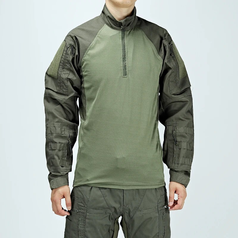 Pioneer-Tactical Frog Camouflage T-shirt Men Outdoor Training Hunting Breathable Long Sleeve Combat Military Fans Clothes New