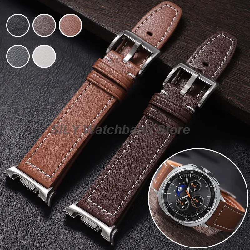 per Samsung Galaxy Watch 8 Ultra cinturino in pelle cinturino sportivo braccialetti da lavoro donna uomo cinturino per Galaxy Watch8