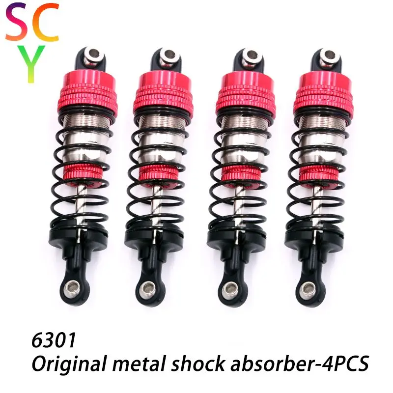 Amortecedor de metal para SCY 16101 1/16 RC Car, peças sobressalentes originais, 6301, adequado para SCY 16101 16103, 4pcs