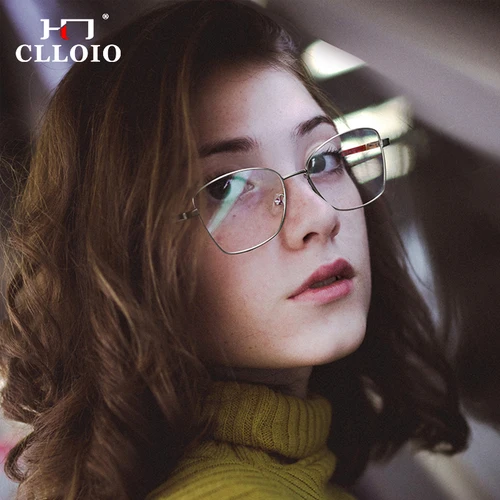 Imagen 2 del producto CLLOIO, gafas de lectura a la moda para mujer, gafas de ordenador antirayos azules con prescripción, gafas ópticas para miopía e hipermetropía
