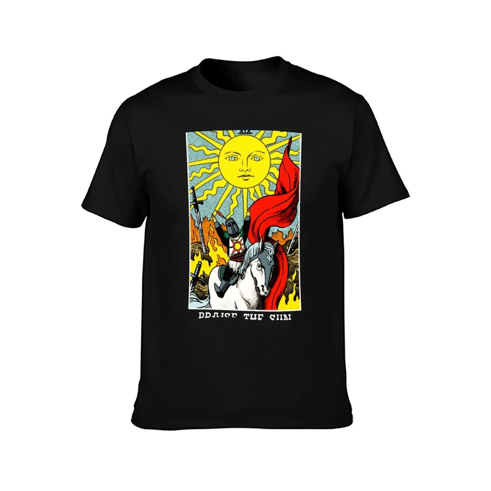 Praise The Sun Tarot T-Shirt Basic Crew Neck Short Sleeve Top T-Shirt
