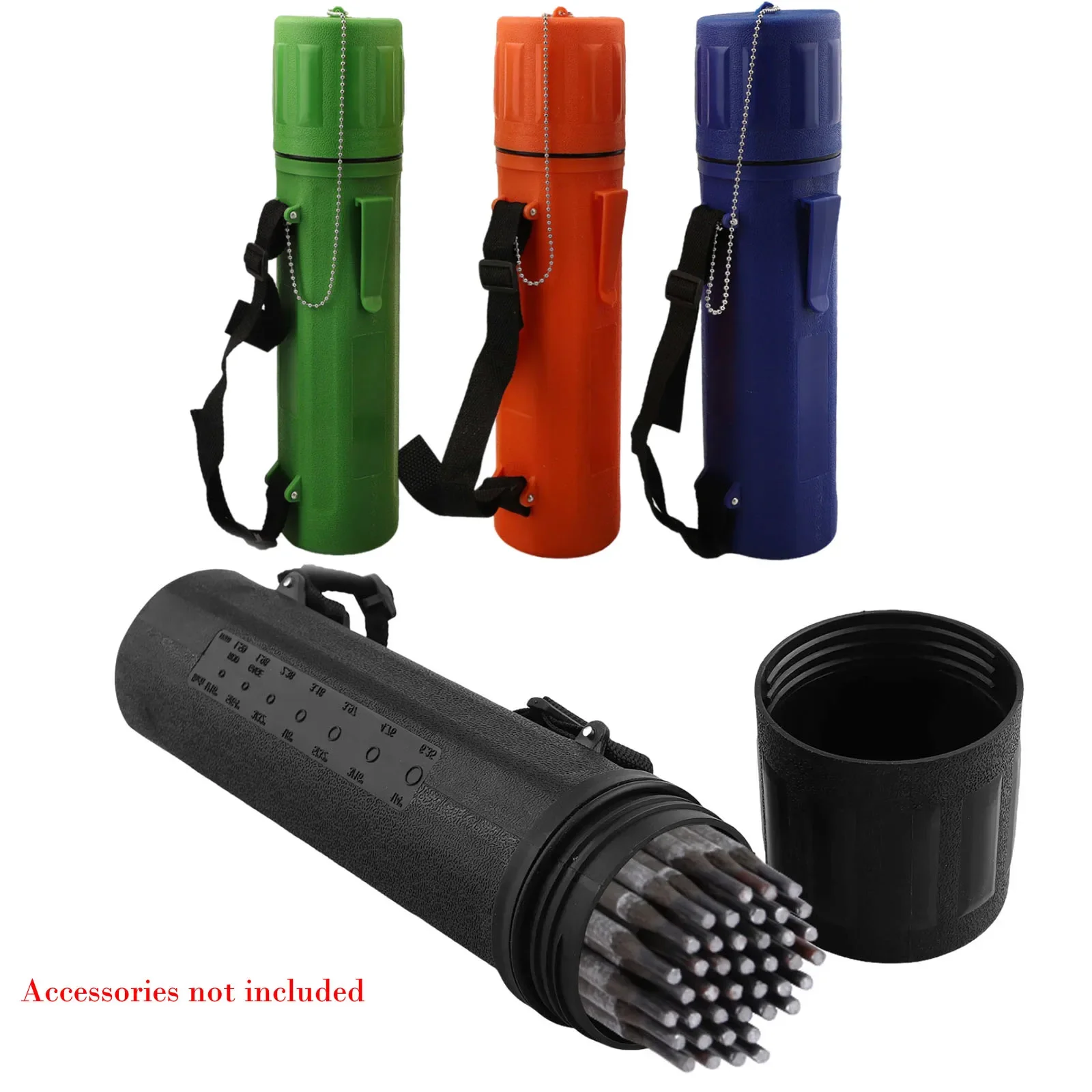 1pc Welding Rod Storage With Carry Clip Strap Container MMA Electrode Holder 4.5kg Capacity Storage Tube Tools Spare Parts