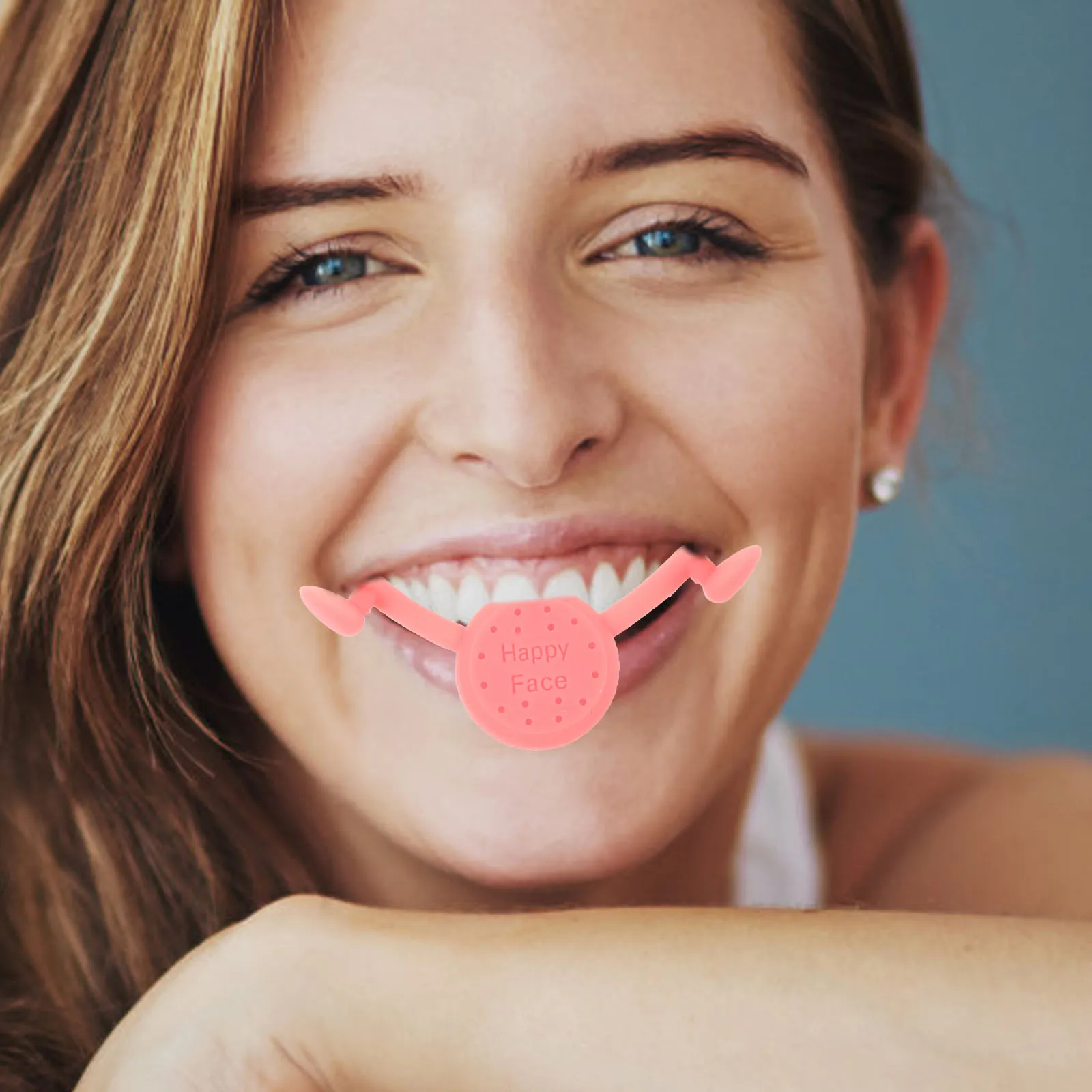 

2PC Smile Corrector Facial Tools Trainer Exercise Device Silica Gel Mouth Slimmer Shaper Brown Pink Portable Smile Practicing