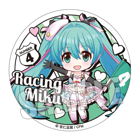 2019 Racing Miku Badge Q Version Anime Character Pin Brooch Cute Moe JQ Manga Merchandise Ready Stock