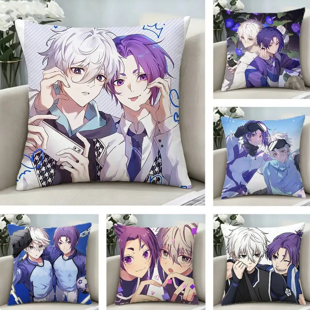 

COOL S-Seishiro N-Nagi R-Reo M-Mikage NagiReo Pillow Case Pattern Printed Pillowcase For Living Room Sofa Cushion Cover