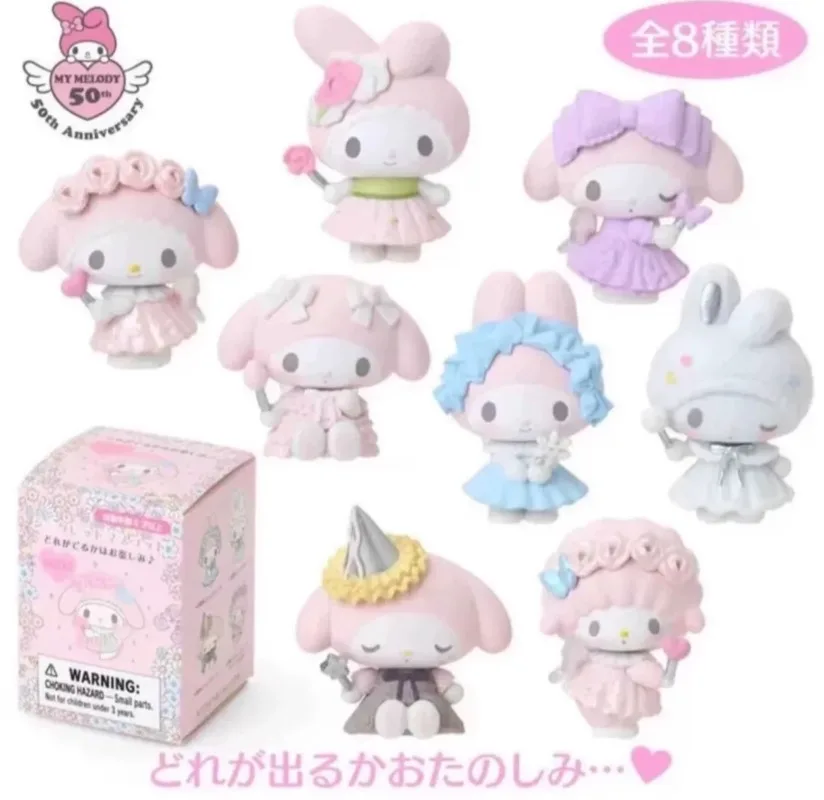 

Япония Sanrio Melody, 50-летие Genie Limited, кукольная коробка, декоративное украшение, все 8 типов фигурок, модель игрушки для детей