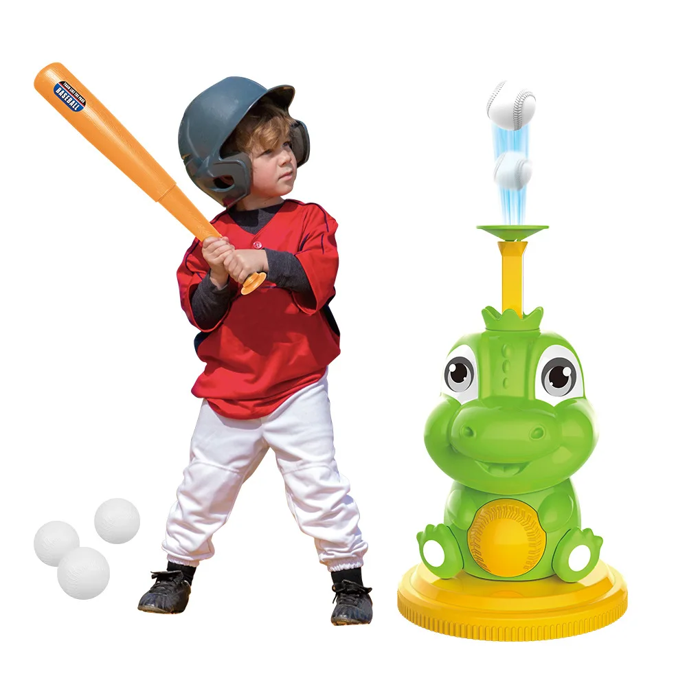 Dinosaur baseball ejection serve set, outdoor casual baseball sports toy gift