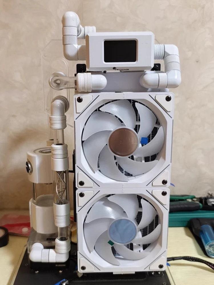 FREEZEMOD Elektryczny przepływomierzalnik do chłodzenia wodnego, wielofunkcyjny termometr AIO 5V ARGB, monitorowanie przepływu, prędkości i temperatury 3 w 1 — zdjęcie produktu 7