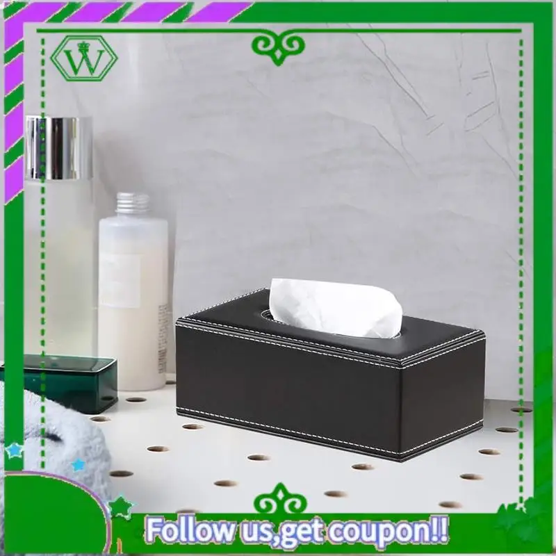 

AC34-Leather Tissue Box Cover, Face Tissue Box, Modern Napkin Storage Box, Car Towel Box, Car PU Leather Drawer, Anti Skid Car D