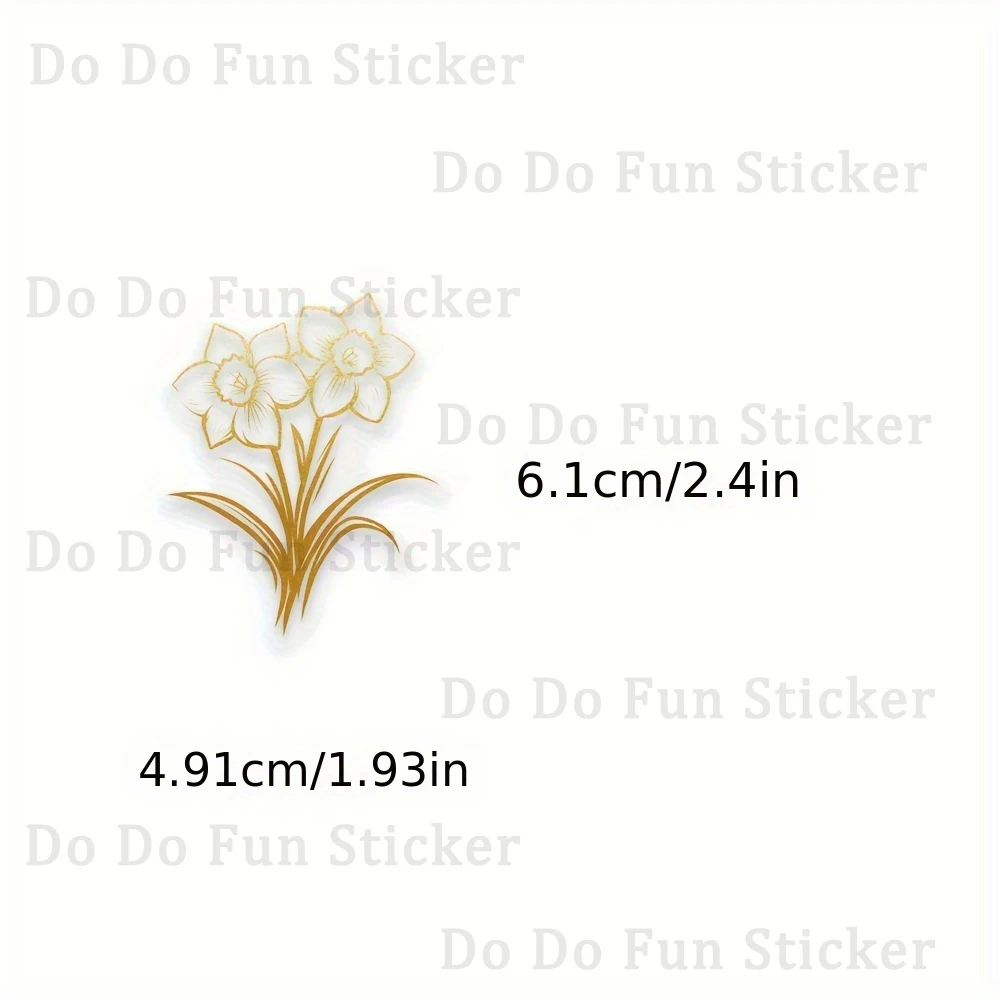 50 قطعة جميلة ورومانسية الذهب نبات زهرة PET ملصق الديكور الإبداعي سجل القصاصات كوب ماء جراب هاتف الغيتار ملصق يدوي الصنع